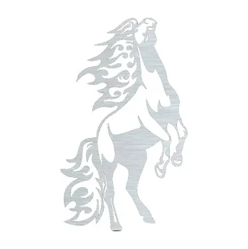 Samolepicí dekorace na vozidlo Animal flames 013 pravá kůň (61 - škrábaný hliník) SAMOLEPKA NA AUTO, NÁLEPKA, FÓLIE, POLEP, TUNING, VLASTNÍ TEXT, TISK, AUTOSAMOLEPKY.cz, POLEPY, OBRÁZEK, LOGO, 3D STICKERS