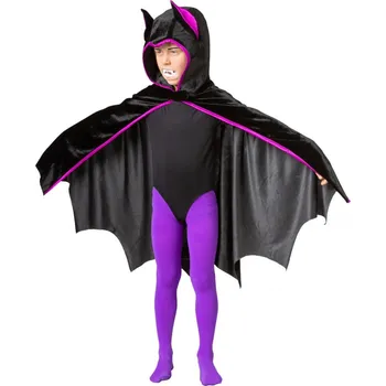 Karnevalový kostým Dětský plášť s kapucí - Netopýr 116/128