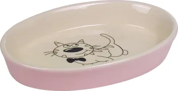 miska pro kočku Nobby Oválná keramická miska 2,5 x 17 x 11 cm růžová