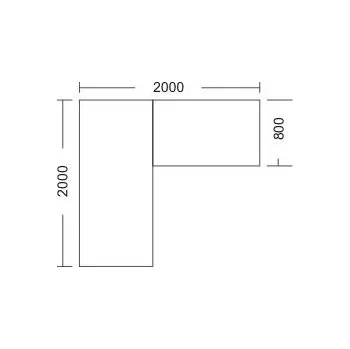 S4872 Kancelářský psací stůl do L Provedení dle popisu