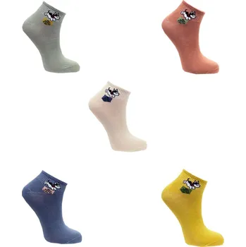 Dámské ponožky PeSaiL Dámské kotníčkové bavlněné ponožky - KD- Llex19-20, (5 párů v balení ) Barva: Mix barva, Velikost: 35-38
