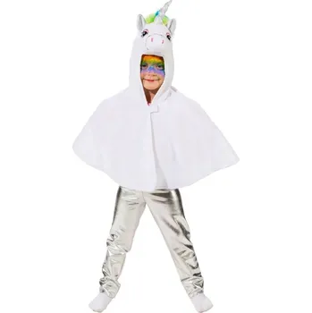 Karnevalový kostým Dětský plášť s kapucí - Jednorožec