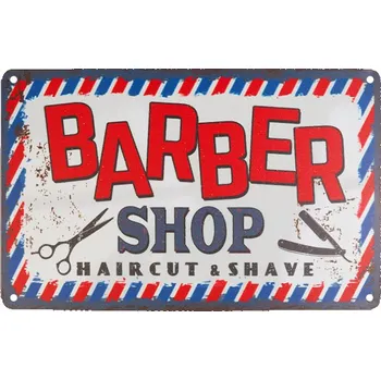 Plechová cedule ACTIVESHOP Dekorační tabule BARBER B002