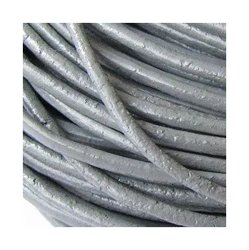 Kůže kulatá 5mm šedá 1m