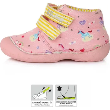 Dětská treková obuv D.D.Step D.D. step dívčí plátěnky C015-822 Barva: růžová, Velikost: 24
