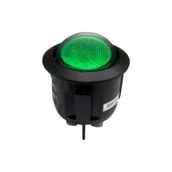 vypínač TRU COMPONENTS 1587658 kolébkový spínač TC-R13-244B-02 B/G 220 V/AC 250 V/AC 10 A 2x vyp/zap s aretací 1 ks