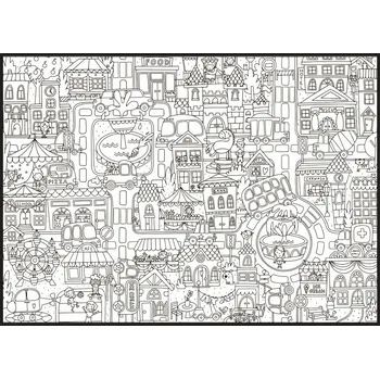 Plakát Jen tak z lásky Plakátová omalovánka Městečko 50x70 cm