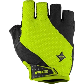 Cyklistické rukavice CYKLISTICKÉ RUKAVICE R2 RIBBON různé barvy barva: žlutý fluo / černý, velikost: M