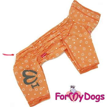 Obleček pro psa FOR MY DOGS Overal pro fenky DUSTER ORANGE, oranžový, Velikost: 20/XXL