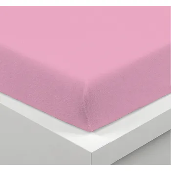 Prostěradlo Froté prostěradlo růžové: 90x200cm