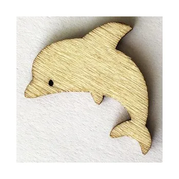 Dřevěný výřez delfín 15x25mm
