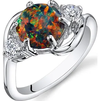 Prsten Stříbrný prsten s černým opálem Jimena