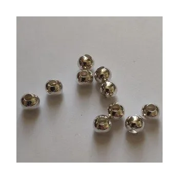 Dětské navlékací korálky Korálky kovové kuličky platina 8mm 10ks