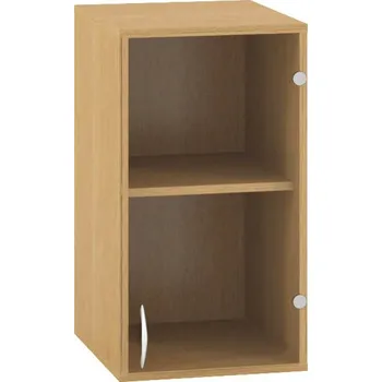 Nástavec na skříň Skříň 2M Nástavec, dveře sklo pravé - 400 x 458 x 717, Třešeň