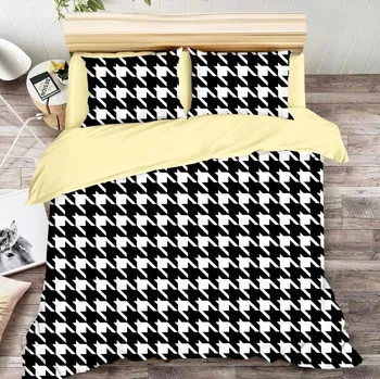 Povlečení Numberoplus Bavlněné povlečení na dvoulůžko + prostěradlo ZDARMA - Beatrix - Černá/zlutá