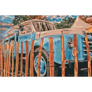 Malování podle čísel - Nákladní auto VOLVO Velikost: 40x60cm, Rámování: Pouze srolované plátno