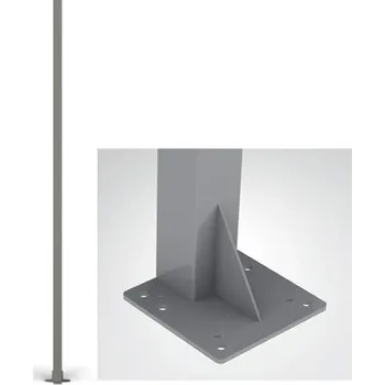 Plot Nosný sloupek pro ochrannou mříž, výška 1400 mm, profil 80x80 mm, barva šedá
