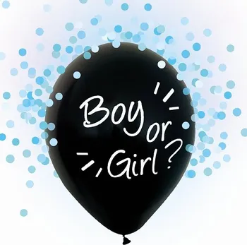 Balónek Godan Balónky Boy or Girl 4 ks modré konfety