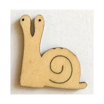 Dětské navlékací korálky Dřevěný výřez šnek 30x30mm