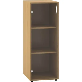 Policová skříň Skříň 3M Dveře sklo levé - 400 x 458 x 1063, Ořech