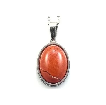 Přívěsek Jaspis červený přívěšek / nerez