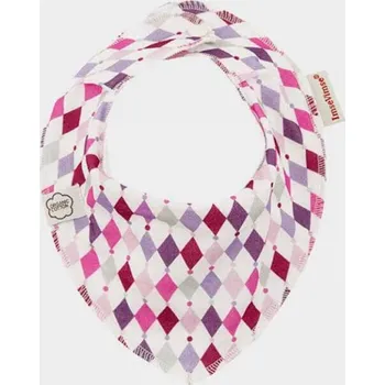 Bryndák Biobavlněný šátek/slintáček - diamant růžové, Imse Vimse
