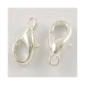 Karabinka stříbrná b. 12mm (10ks)