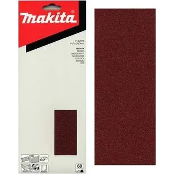 Brusný papír 10x Brusný papír Makita P-36289 - 115x280mm, zr. K120, neděrovaný