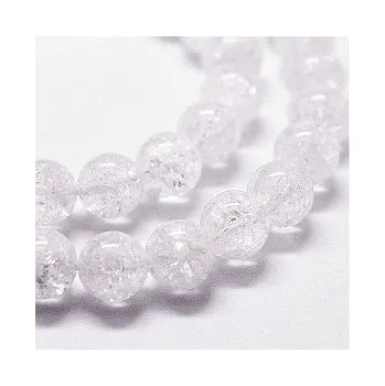 Korálek Křišťál praskaný čirý 6mm (8ks)