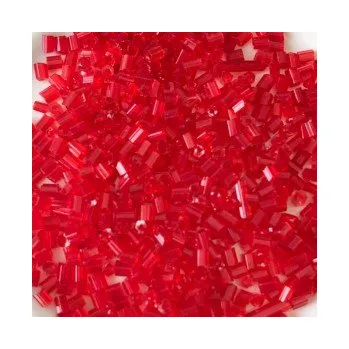 Dětské navlékací korálky Rokajl červené minityčinky (3 mm)