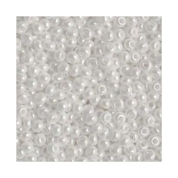 Dětské navlékací korálky Preciosa rokajl 11/0 světle bílá lesk