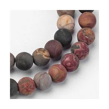 Přírodní kámen Jaspis Picasso matný 6mm (8ks)