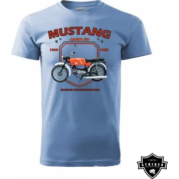 Pánské tričko STRIKER Tričko JAWA Mustang Barva: Modrá, Velikost: M