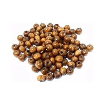 Dětské navlékací korálky Dřevěné korálky světle hnědé 8mm 20g