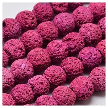 Korálek Lávové korálky růžové 8mm (10ks)