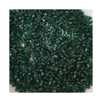 Dětské navlékací korálky Rokajl tmavě zelená minityčinky (2 mm)