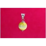Stříbrný přívěsek se smaltem žlutá kulička