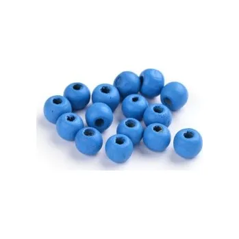 Dětské navlékací korálky Dřevěné korálky modré 10mm 20g