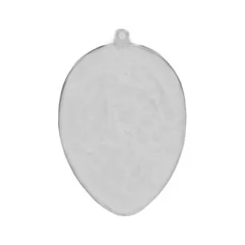 Velikonoční dekorace Průhledné vajíčko dvoudílné 6 cm