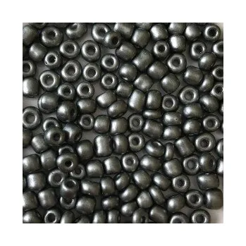 Dětské navlékací korálky Rokajl 6/0 tmavě šedá