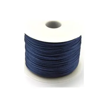 Korálek Saténová šňůra tmavě modrá 1,0mm (5m)