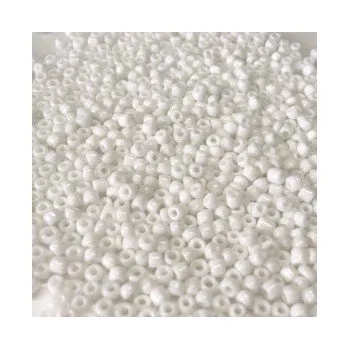 Dětské navlékací korálky Rokajl 8/0 bílé