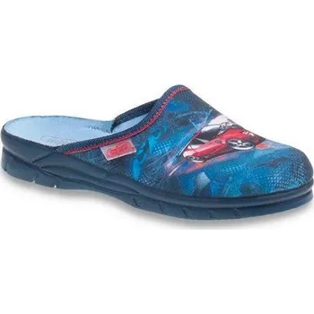 Chlapecká obuv Pantofle / bačkory Befado 708X001 708Y001 modré s červeným autem velikost: 29