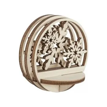 Vánoce Dřevěná sestava ke kouli 6 cm