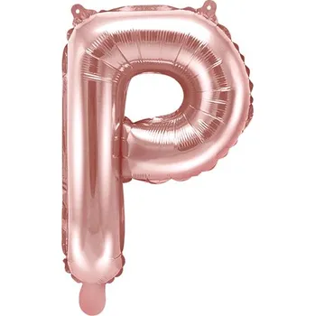 Balónek Fóliové písmeno P - rose gold, 40 cm