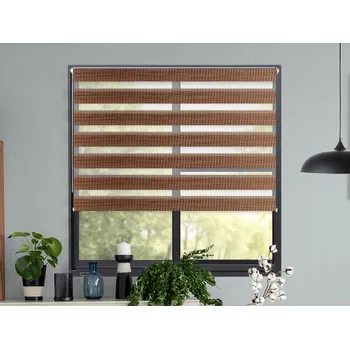 Roleta FEXI Zatemňovací Roleta Den a noc, Nature tmavý dub, B 015 v POLO kazetě, 150x30 cm