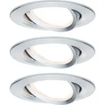 Paulmann 93903 Premium LED Slim Coin Satin, náklopná zápustná bodovka 3x6,8W LED 2700K stmívatelná, soustružený hliník, prům. 8,4cm