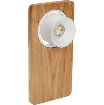 Nástěnné svítidlo Linea Light 7974 Beebo_W, dřevěné nástěnné svítidlo s vypínačem, 5W LED 3000K, výška 22cm