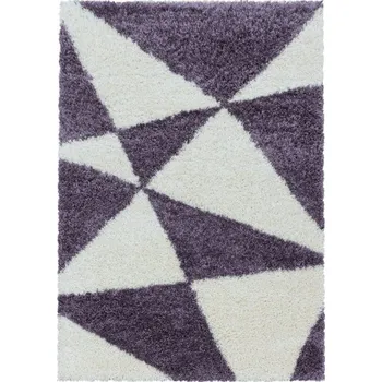 Koberec Kusový koberec Tango shaggy 3101 lila Kruh průměr 200 cm