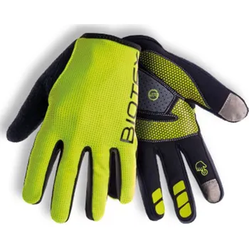 Cyklistické rukavice BIOTEX Cyklistické rukavice dlouhoprsté - EPIC - zelená/černá L